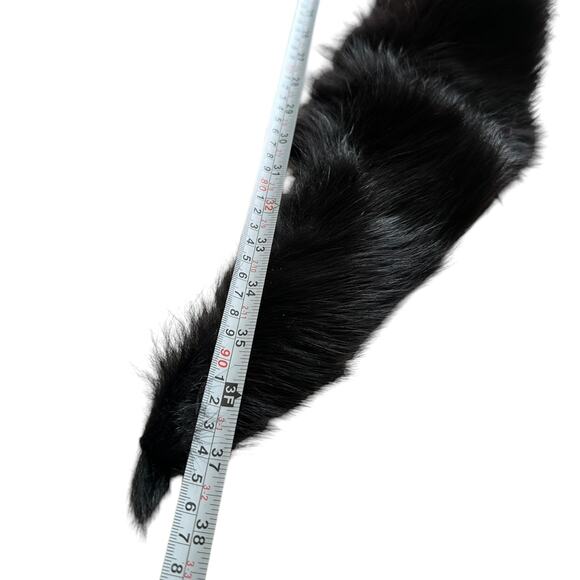 Vintage Fur Collar Neckline Black - Picture 5 of 7